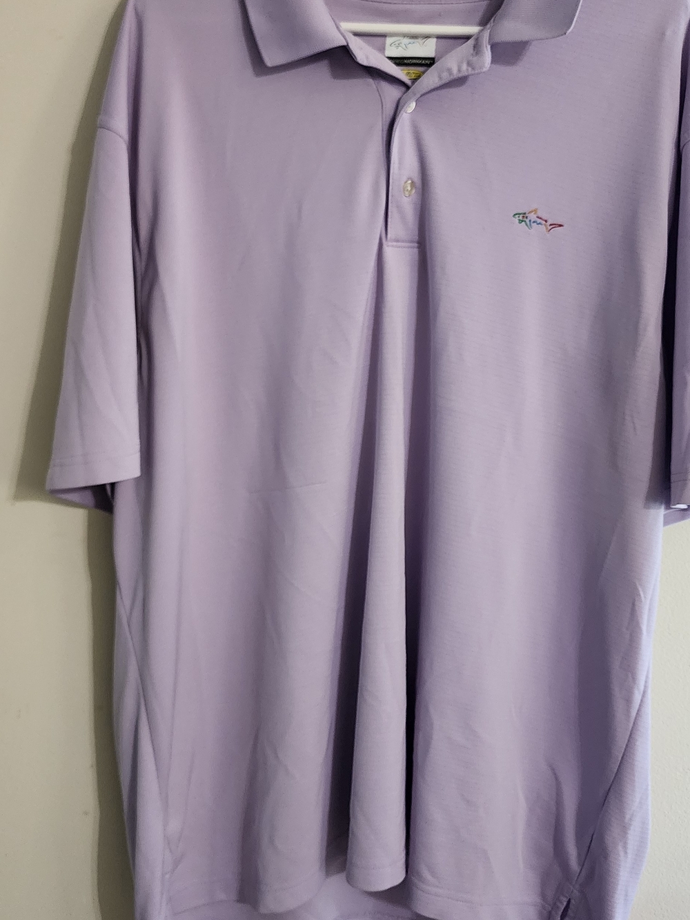 Greg Norman PlayDry Lavender Short Sleeve Golf Polo Shirt